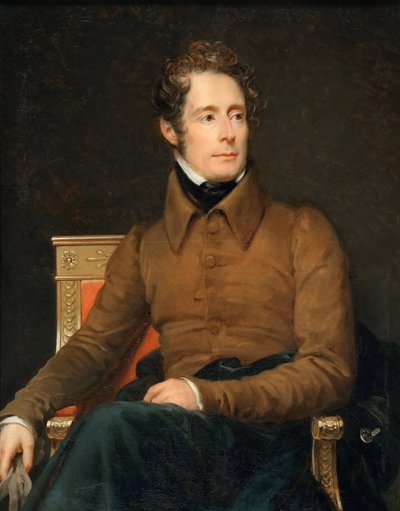 Retrato de Alphonse-Marie-Louis de Prat de Lamartine de Francois Pascal Simon Gerard