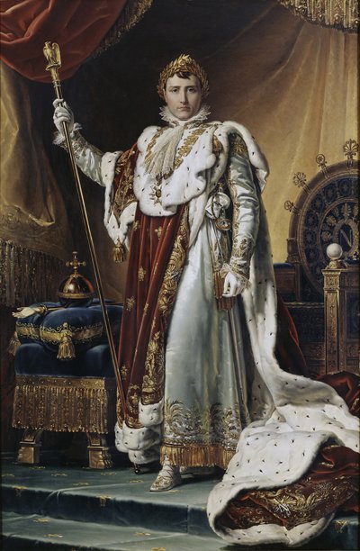 Retrato del Emperador Napoleón I Bonaparte 1769-1821 en sus ropas de coronación, ca 1804 de Francois Pascal Simon Gerard