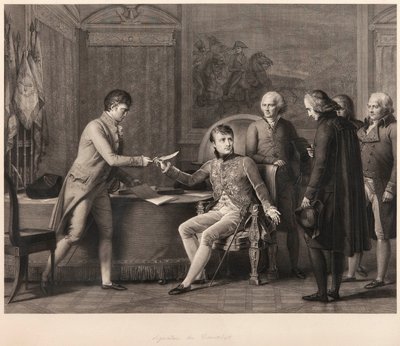 La firma del Concordato entre Francia y la Santa Sede el 15 de julio de 1801 de Francois Pascal Simon Gerard