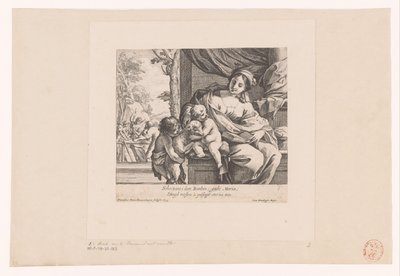 María con el Niño, Juan el Bautista y el Cordero Scherzano i duoi Bambin (...) (título sobre objeto) de Francois Perrier