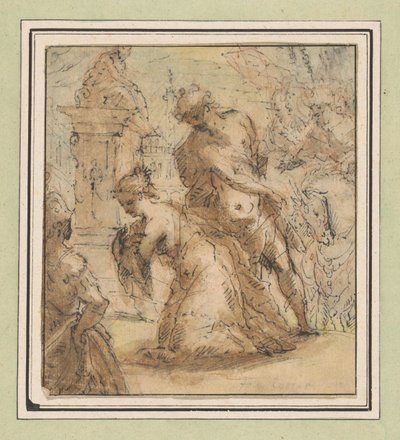 Decapitación de una santa (¿Santa Catalina?) de Francois Perrier