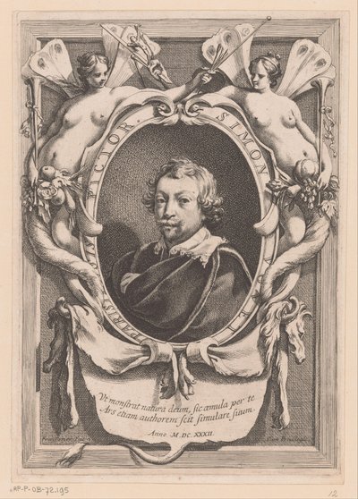 Retrato de Simón Vouet Pintor de París Simon Vouet (título sobre el objeto) de Francois Perrier