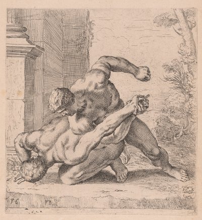 Los luchadores Medici, vista lateral, girados a la izquierda [lámina 36] de Francois Perrier