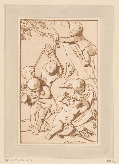 Amors en reposo después de la caza de Francois Philippe Charpentier
