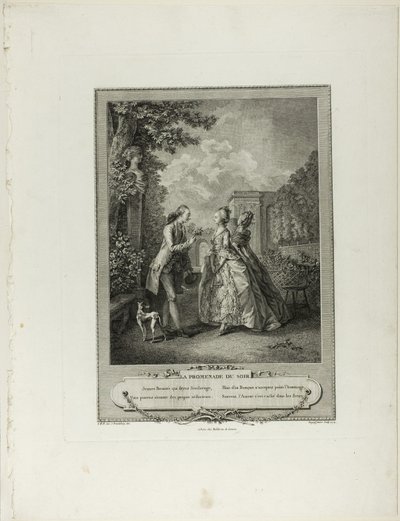 Paseo vespertino, de Monument du Costume Physique et Moral de la fin du Dix-huitième siècle de Francois Robert Ingouf