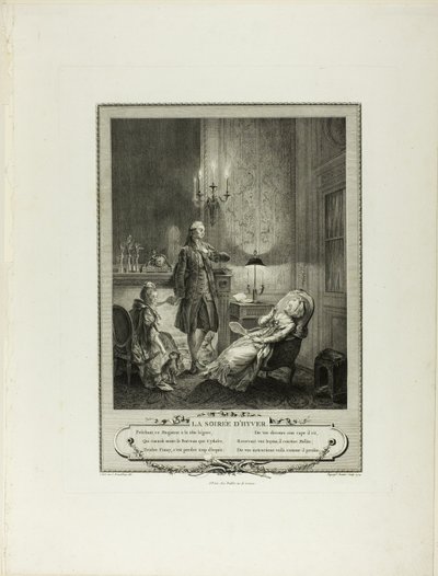 Tarde de invierno, de Monument du Costume Physique et Moral de la fin du Dix-huitième siècle de Francois Robert Ingouf
