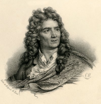 Boileau Despreaux, 1636-1711, c1830 de Francois Seraphin Delpech