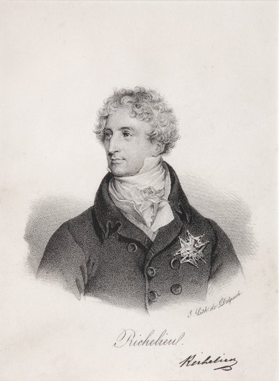 Retrato de Armand Emmanuel du Plessis, duque de Richelieu, 1820s de Francois Seraphin Delpech