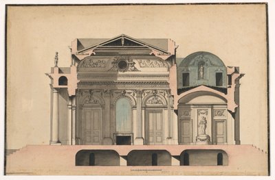 Sección de una villa de Francois Soufflot, called Le Romain