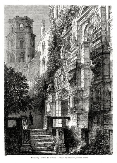 Castillo de Heidelberg, Alemania, 1886 de Francois Stroobant