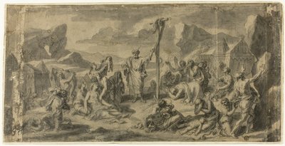 Moisés y la serpiente de bronce de Francois Verdier