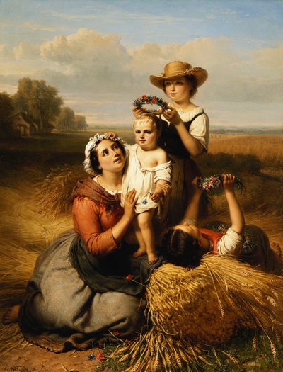 La familia del cosechador, 1855 de Francois Verheyden
