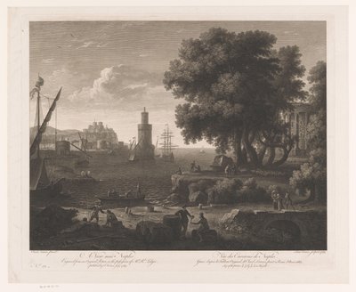 Vista de la costa cerca de Nápoles Una vista cerca de Nápoles / Vüe des Environs de Naples (título sobre el objeto) de Francois Vivares