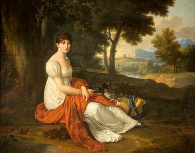Polaco: Retrato de Elżbieta Skotnicka de soltera Laskiewicz Skotnicka (1781-1849), esposa de Michał Skotnicki. de Francois Xavier Fabre