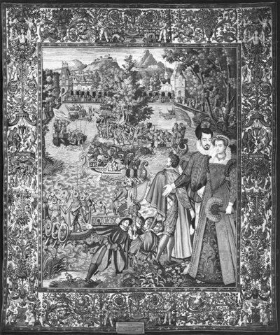 Festival acuático de Enrique III (1551-89) y Luisa de Lorena (1553-1601) Taller de Bruselas, c.1580 de Francois after Quesnel