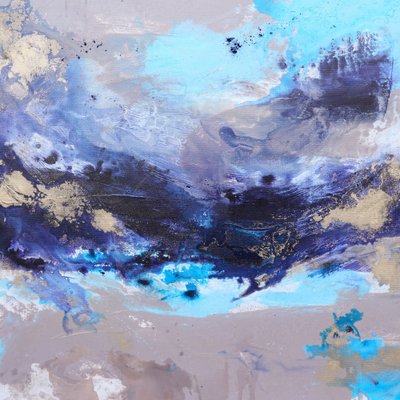 Flujo dorado azul intenso de Françoise Wattré