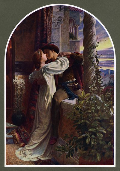 Romeo y Julieta (litografía en color) de Frank (after) Dicksee