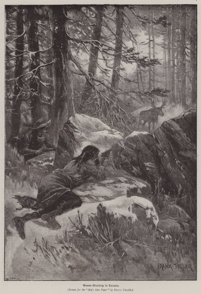Caza de alces en Canadá de Frank (after) Feller