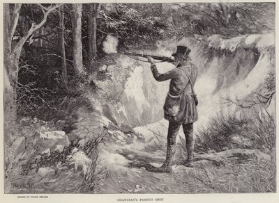 Sir Francis Chantrey matando dos becadas de un tiro mientras cazaba en Holkham Hall, Norfolk de Frank (after) Feller