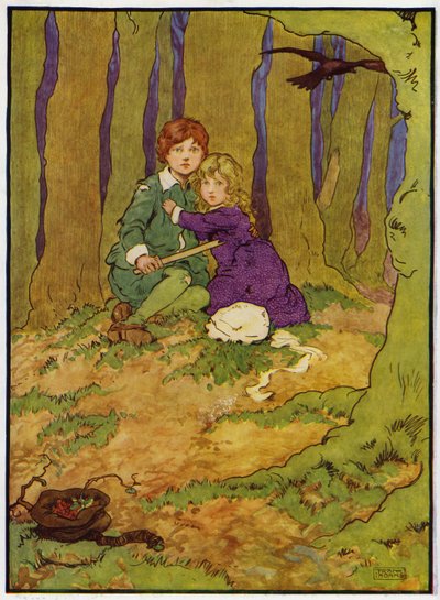 Ilustración para Babes in the Wood de Frank Adams