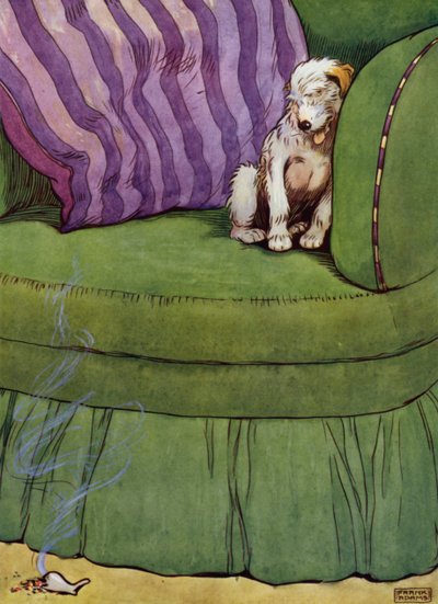 Ilustración para Old Mother Hubbard de Frank Adams