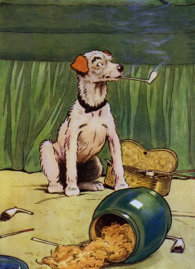 Ilustración para Old Mother Hubbard de Frank Adams