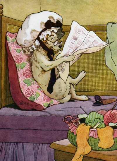 Ilustración para La Vieja Madre Hubbard de Frank Adams