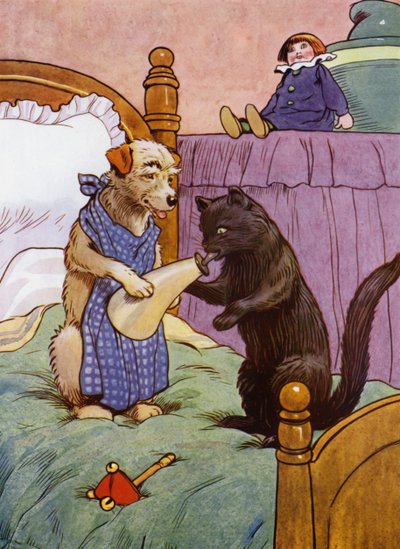 Ilustración para La vieja madre Hubbard de Frank Adams
