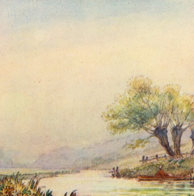Ilustración para The Scholar-Gipsy de Matthew Arnold (litografia en color) de Frank Adams