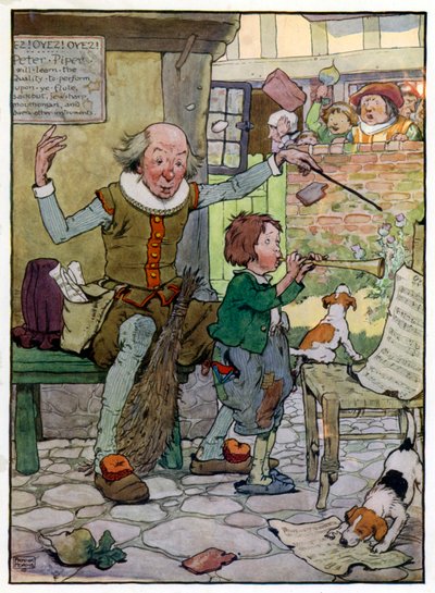 Ilustración para La historia de Tom el hijo del flautista de Frank Adams