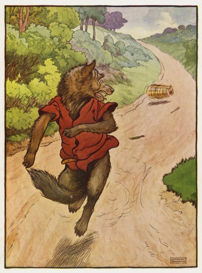 Ilustración para Los Tres Cerditos de Frank Adams