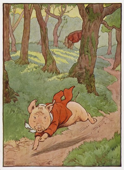 Ilustración para Los Tres Cerditos de Frank Adams