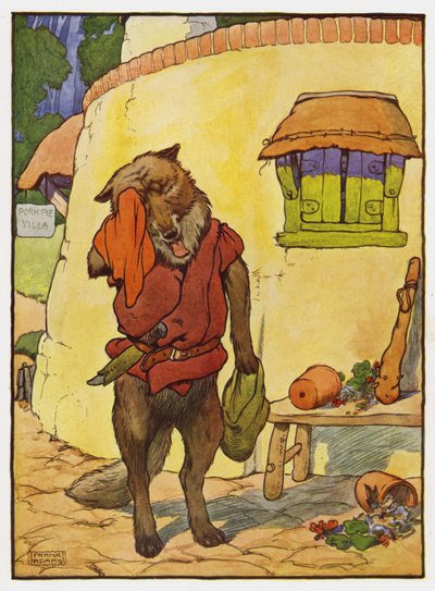 Ilustración para Los Tres Cerditos de Frank Adams