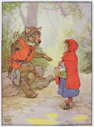 Caperucita Roja y el Lobo, ilustración de 