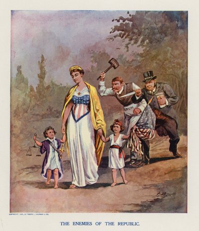 Los enemigos de la República (litografía en color) de Frank Beard