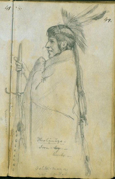Hoohamaza, o Pierna de Hierro, 1851 de Frank Blackwell Mayer