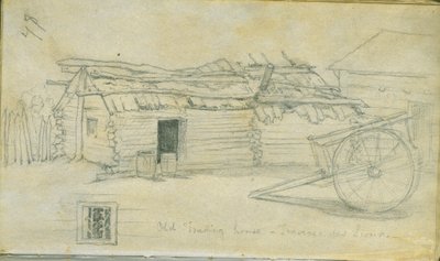 Antigua casa de comercio, Traverse des Sioux, 1851 de Frank Blackwell Mayer
