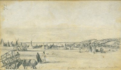 Lodges de Siseton, Traverse des Sioux, 1851 de Frank Blackwell Mayer