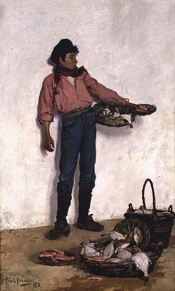 Niño pescador napolitano, c.1883 de Frank Bramley