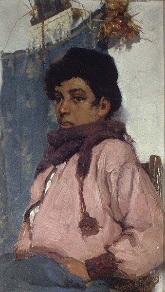 El Niño Pescador Italiano de Frank Bramley