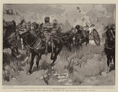 Un proyectil bóer bien dirigido, un incidente en la Batalla de Elands Laagte de Frank Craig