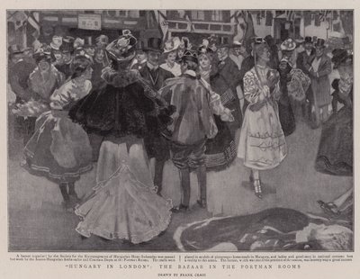 Hungría en Londres, el bazar en las habitaciones de Portman de Frank Craig