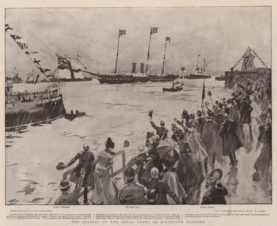La Llegada del Yate Real en el Puerto de Kingstown de Frank Craig