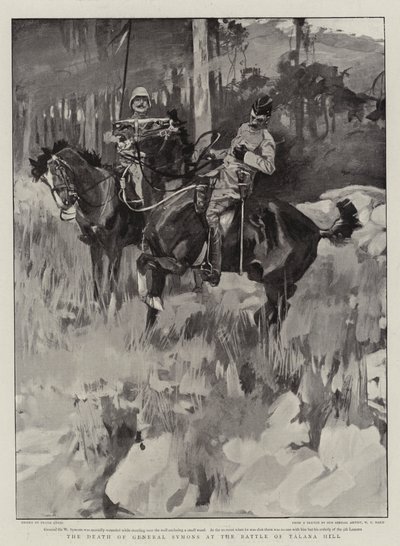 La muerte del General Symons en la Batalla de Talana Hill de Frank Craig