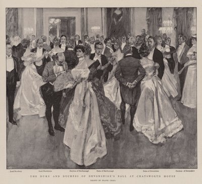 El baile del Duque y la Duquesa de Devonshire en Chatsworth House de Frank Craig