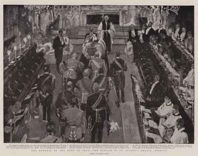 El funeral del Duque de Teck, el servicio en la Capilla de San Jorge en Windsor de Frank Craig