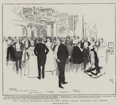 El Baile Memorial de Gordon en el Hotel Cecil, entre los Bailes de Frank Craig