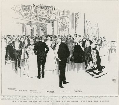 El Baile Memorial Gordon en el Hotel Cecil, entre los bailes de Frank Craig