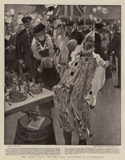 El día de Navidad del hombre hábil, festividades en un acorazado de Frank Craig