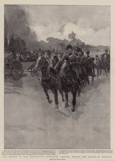 La revisión de la Compañía de Artillería Honorable ante la Reina en Windsor de Frank Craig